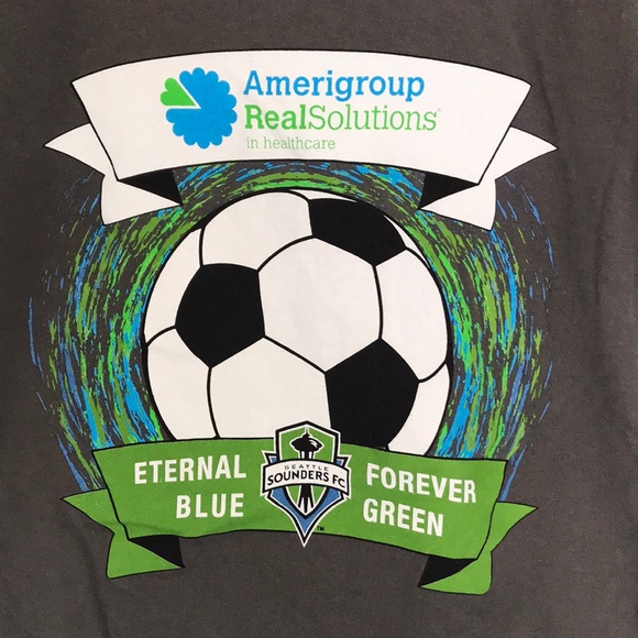💝$1 when Bundled 💝 Kid’s Soccer Sounders FC T-shirt Amerigroup Kids Size M - Picture 2 of 4